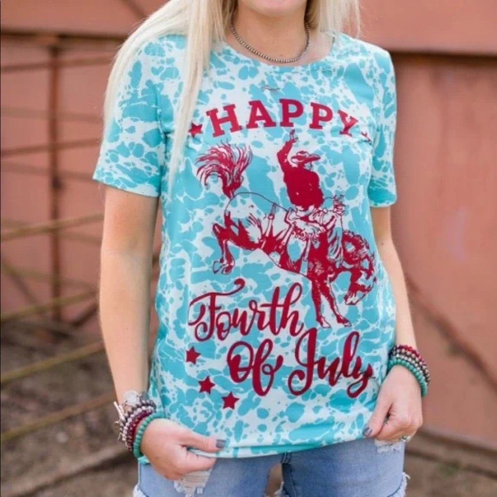 NWT Fourth of July Western T-shirt Tee